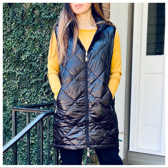 ✨LAST ONE✨Made in Italy Hottest Favorite Style Puffer long Hoodie Zip Up Vest - Picture 2 of 9